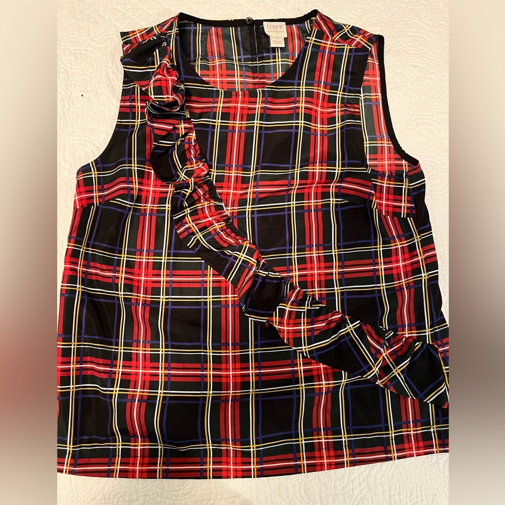 J. crew size 10 tartan shell